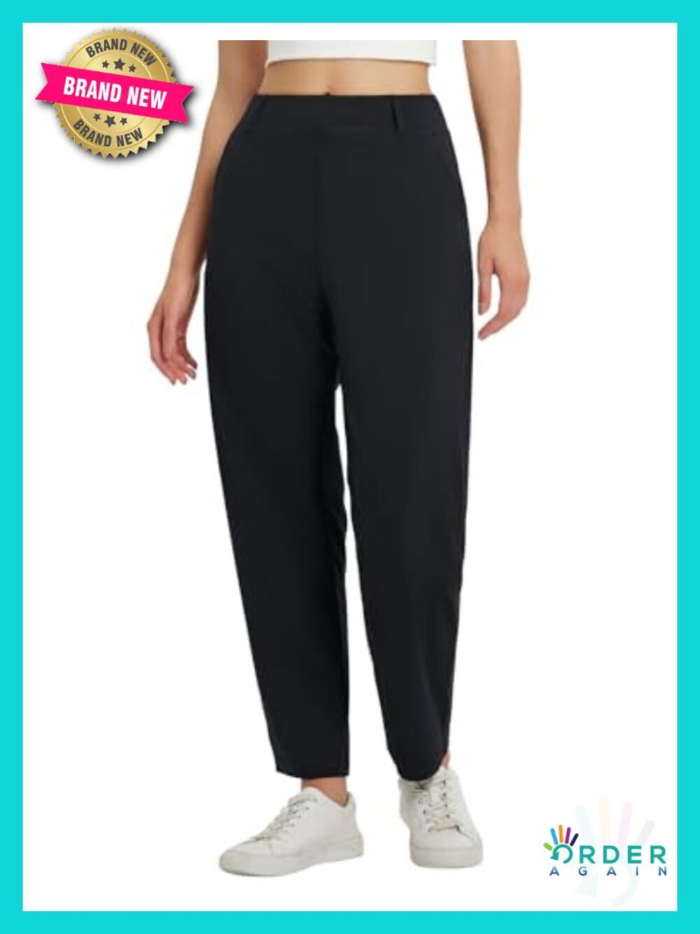 Womens Ankle Barrel Pants Stretch Travel Pants Petite Work Pants Casual Slacks